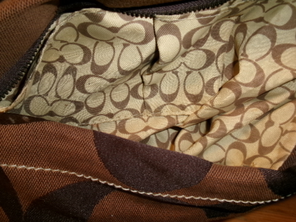 Y2k vtg canvas big C Hobo satchel Coach bag good vintage coach - Picture 9 of 13